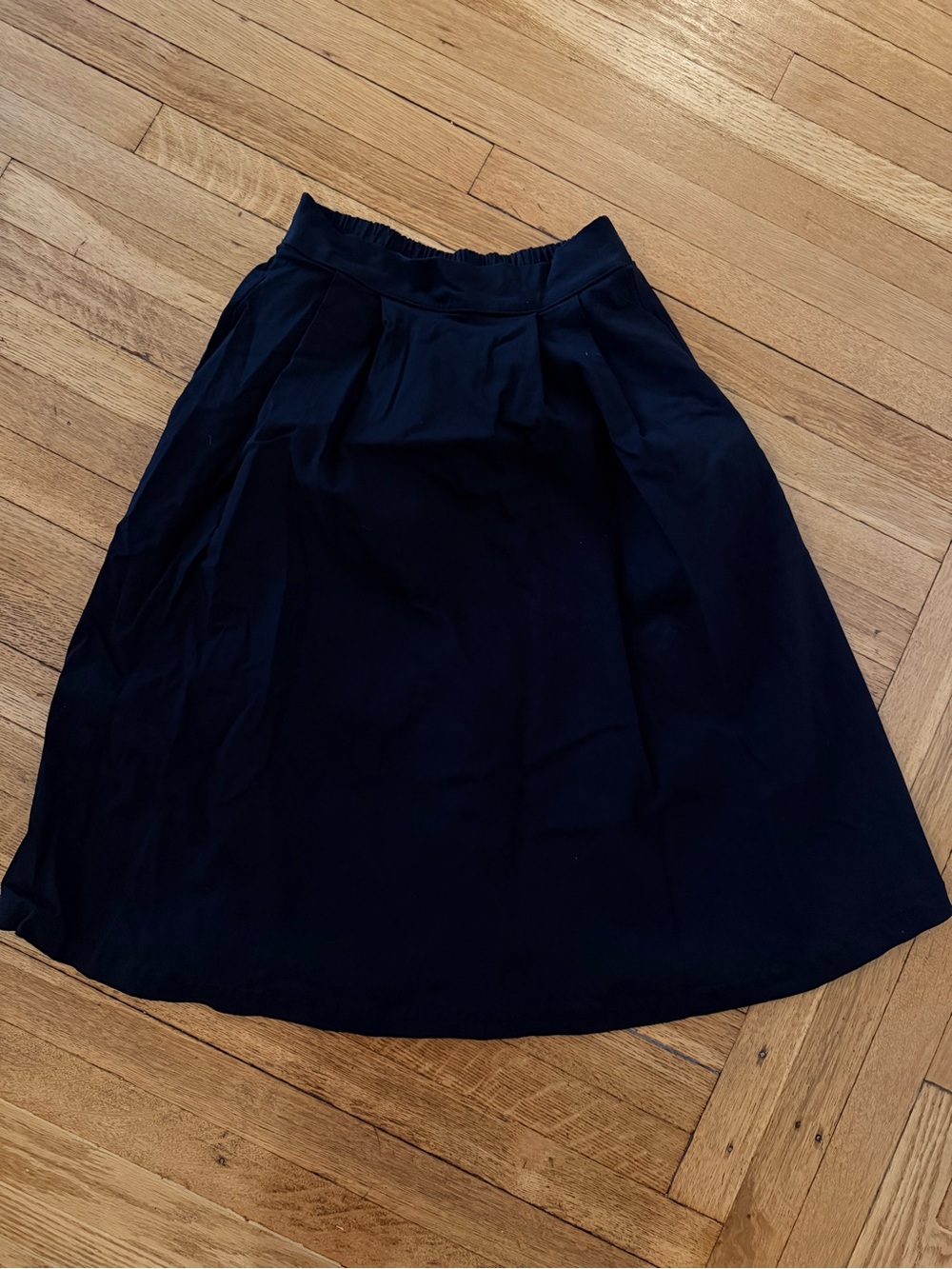 Renee C. Black Pleated Circle Skirt